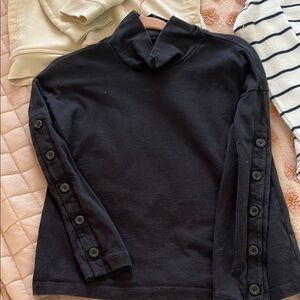 Madewell Black Kids Shirt with Button Detail